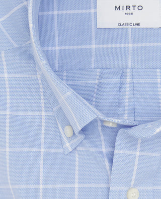 Camisa casual azul cuadro ventana blanco de a by M | 07931_0050_5