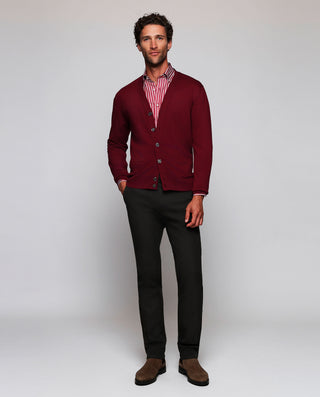 Camisa casual rayas rojas y blancas de algodó by M | 07939_0055_4