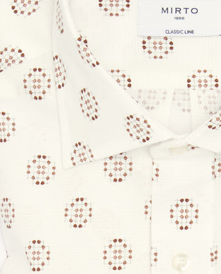 Camisa casual estampado marrón de algodón by MIRTO | 07959_0050_5