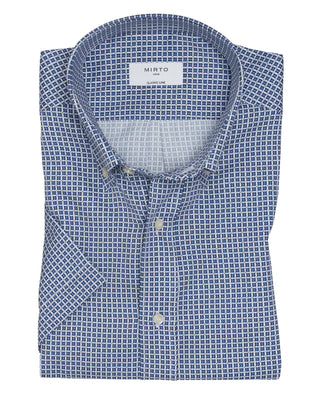 Camisa casual manga corta estampado azul by MIRTO | 07971_0050_1