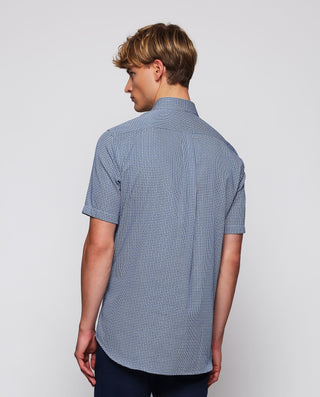 Camisa casual manga corta estampado azul by MIRTO | 07971_0050_3