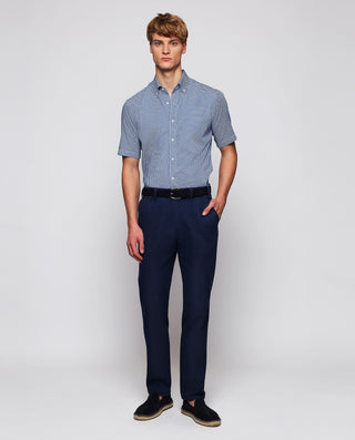 Camisa casual manga corta estampado azul by MIRTO | 07971_0050_4