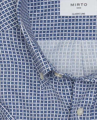 Camisa casual manga corta estampado azul by MIRTO | 07971_0050_5
