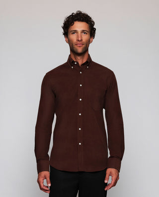 Camisa casual marrón micropana by MIRTO | 07980_0051_2