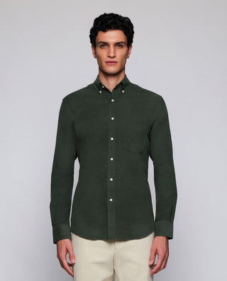 Camisa casual verde micropana by MIRTO | 07980_0052_2