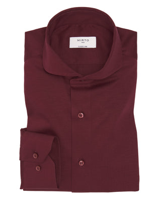 Camisa casual granate de punto en mezcla de m by M | 07981_0052_1