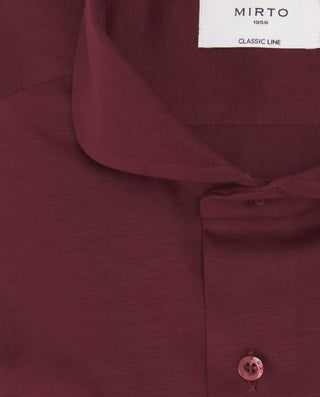 Camisa casual granate de punto en mezcla de m by M | 07981_0052_5
