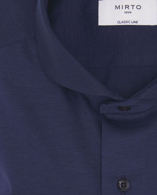 Camisa casual azul marino de punto en mezcla by MI | 07981_0053_5