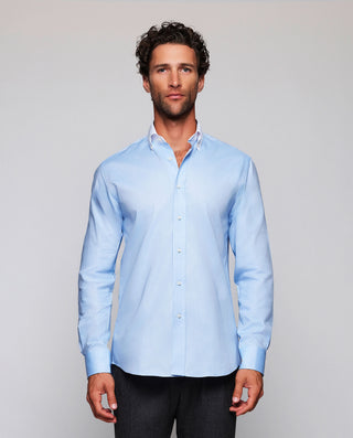 Camisa casual celeste cuello blanco estructur by M | 07990_0051_2
