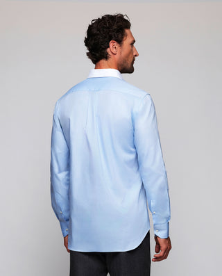 Camisa casual celeste cuello blanco estructur by M | 07990_0051_3
