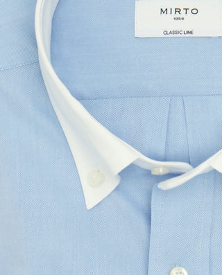 Camisa casual celeste cuello blanco estructur by M | 07990_0051_5