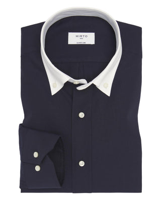 Camisa casual cuello blanco estructura pinpoi by M | 07990_0053_1
