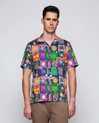 Camisa Hawaina patchwork tropical multicolor by MI | 07991_0050_2