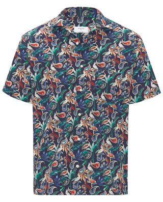 Camisa Hawaina azul estampado tropical by MIRTO | 07994_0050_1