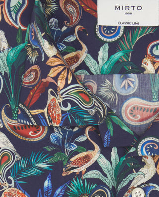 Camisa Hawaina azul estampado tropical by MIRTO | 07994_0050_3