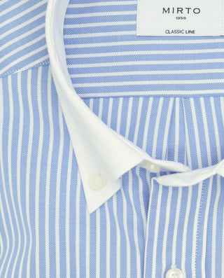 Camisa casual rayas azules cuello blanco estr by M | 07995_0050_5