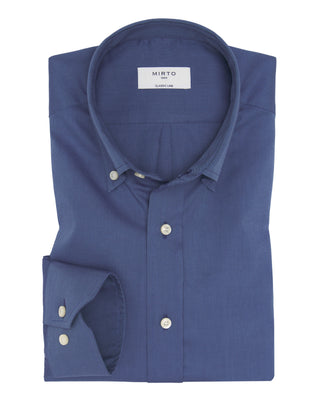 Camisa casual azul estructura pinpoint by MIRTO | 07996_0055_1