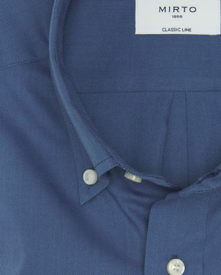 Camisa casual azul estructura pinpoint by MIRTO | 07996_0055_5