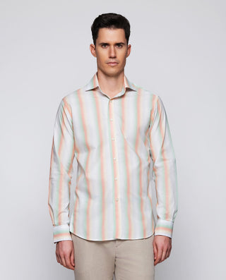 Camisa casual manga larga de rayas by MIRTO | 08001_0050_2