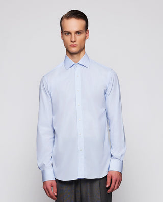 Camisa vestir mil rayas azules y blancas de by MIR | 08016_0050_2