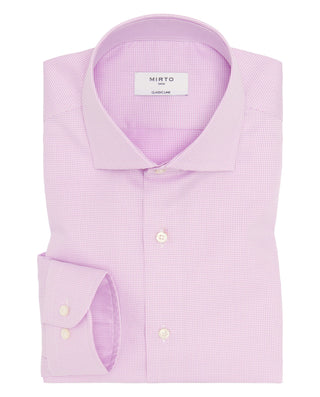 Camisa vestir rosa estructura cuadrillé by MIRTO | 08022_0050_1