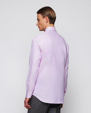 Camisa vestir rosa estructura cuadrillé by MIRTO | 08022_0050_3