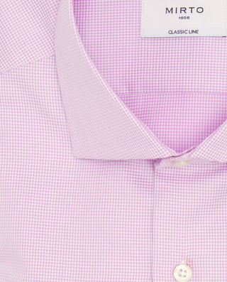Camisa vestir rosa estructura cuadrillé by MIRTO | 08022_0050_5