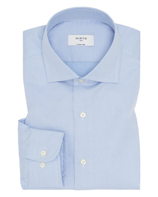 Camisa vestir azul estructura cuadrillé by MIRTO | 08022_0051_1