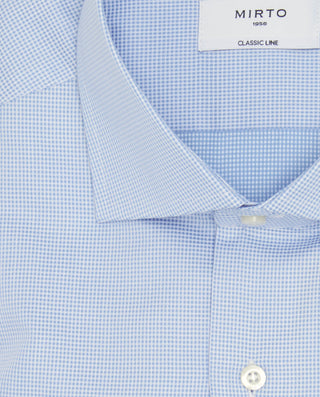 Camisa vestir azul estructura cuadrillé by MIRTO | 08022_0051_5