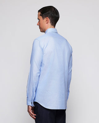 Camisa vestir rayas tonos azules de algodón by MIR | 08029_0050_3