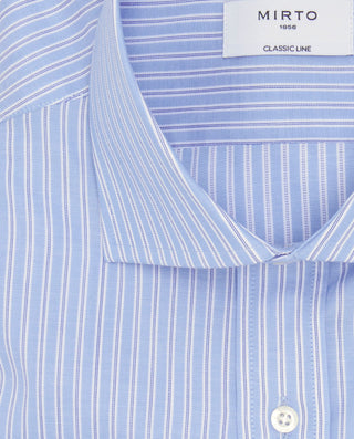 Camisa vestir rayas tonos azules de algodón by MIR | 08029_0050_5