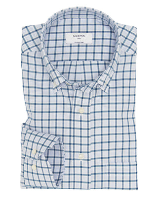 Camisa casual cuadros azules estructura Panam by M | 08030_0051_1