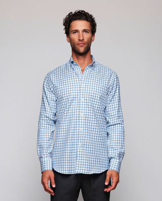 Camisa casual cuadros azules estructura Panam by M | 08030_0051_2