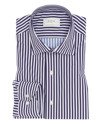 Camisa vestir técnica rayas azul marino y bla by M | 08044_0050_1