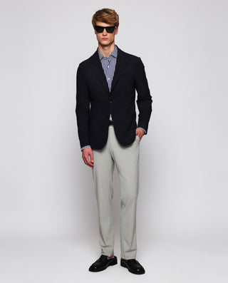 Camisa vestir técnica rayas azul marino y bla by M | 08044_0050_4