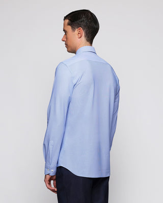 Camisa vestir técnica microdibujo en tonos az by M | 08045_0050_3