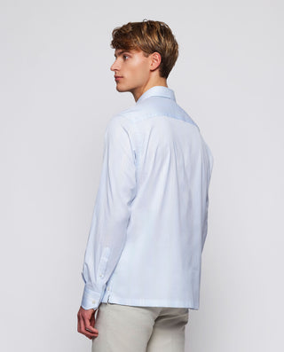 Guayabera manga larga azul rayas blancas de by MIR | 08047_0051_2