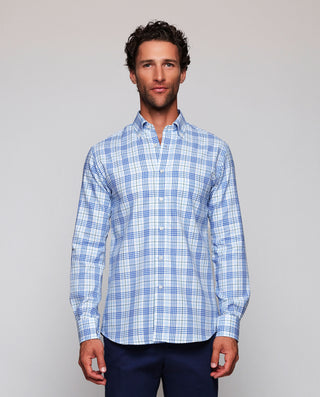 Camisa casual cuadros azules estructura en di by M | 08048_0050_2