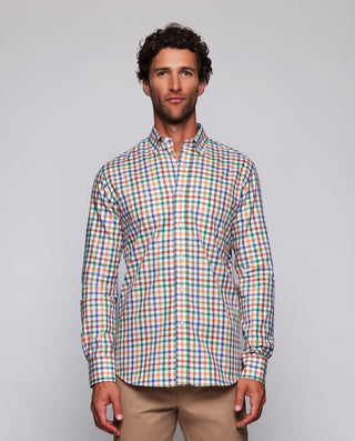 Camisa casual cuadros multicolor estructura e by M | 08050_0050_2