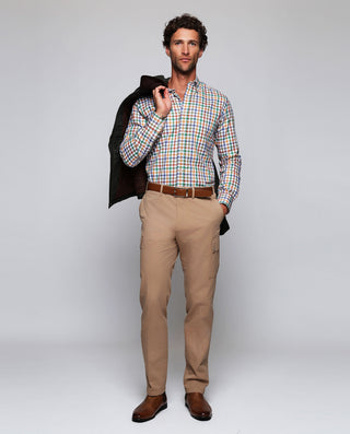 Camisa casual cuadros multicolor estructura e by M | 08050_0050_4