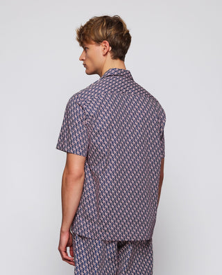 Camisa Hawaina estampado naútico de algodón by MIR | 08055_0050_2