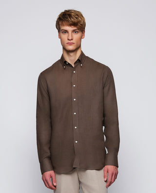 Camisa casual manga larga de lino TTGG by MIRTO | 08100_0058_2