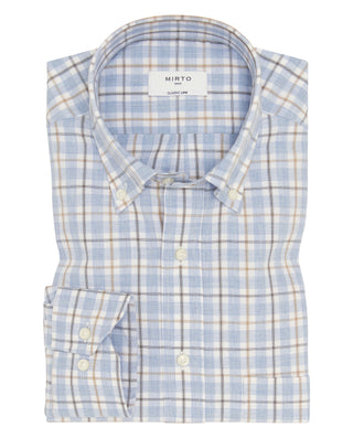 Camisa casual cuadros azules efecto melange by MIR | 08110_0051_1