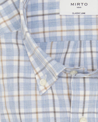 Camisa casual cuadros azules efecto melange by MIR | 08110_0051_5