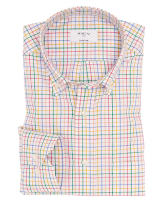Camisa casual cuadro multicolor estructura en by M | 08122_0050_1