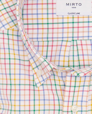 Camisa casual cuadro multicolor estructura en by M | 08122_0050_5