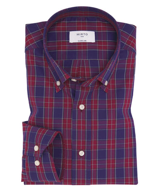 Camisa casual cuadros rojos y azules estructu by M | 08158_0050_1
