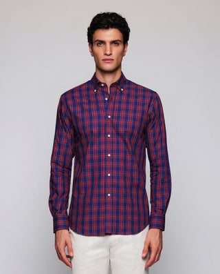 Camisa casual cuadros rojos y azules estructu by M | 08158_0050_2