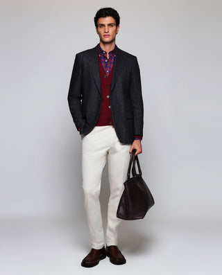 Camisa casual cuadros rojos y azules estructu by M | 08158_0050_4