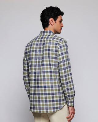 Camisa casual cuadros verdes y azules aspecto by M | 08164_0050_3